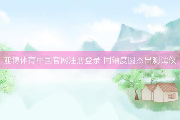 亚博体育中国官网注册登录 同轴度圆杰出测试仪